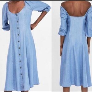 Zara chambray dress